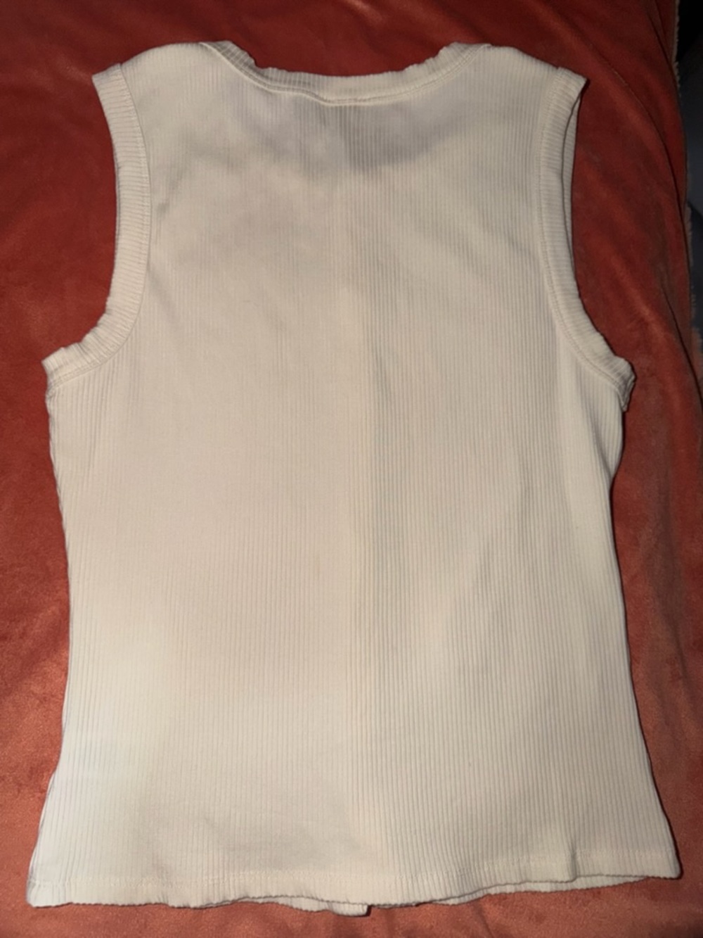 Planet Gold Ribbed Button Button Up Tank - Picture 2 of 4